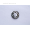 Resin spray paint imitation shell button